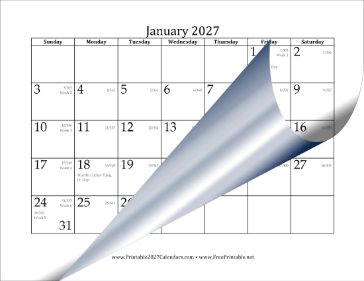 2027 365-1 Calendar