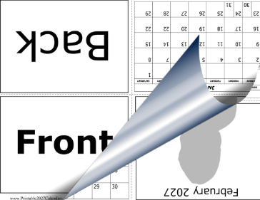 2027 Foldable Calendar Calendar