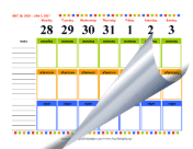 2027 Morning Afternoon Night Calendar