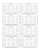 2027 Wallet Calendar
