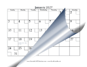 2027 Calendar with Checkboxes